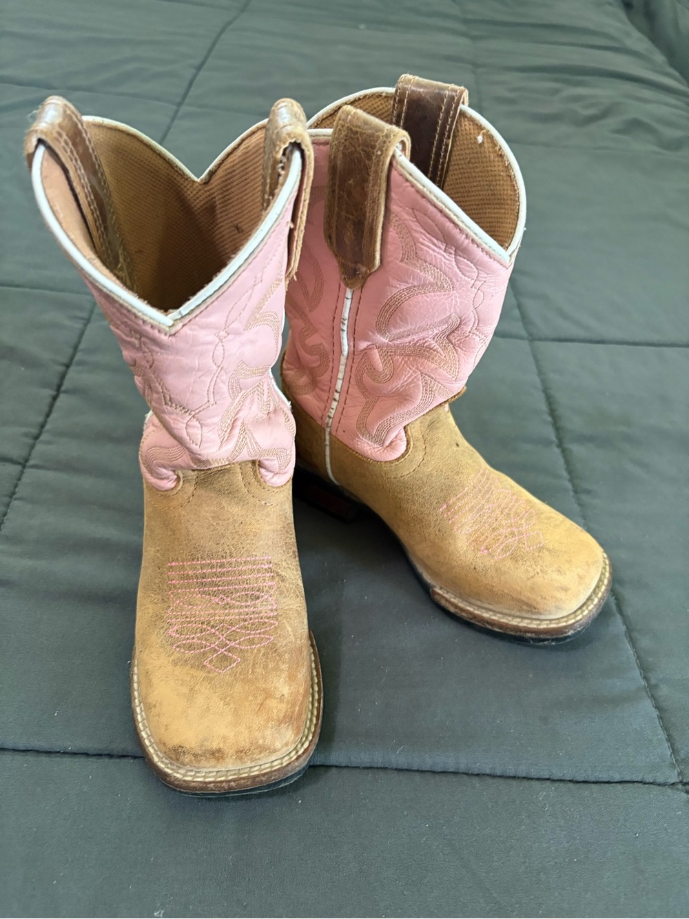 Roper Pink and Brown Kids Western Boots